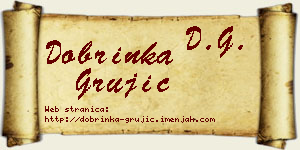 Dobrinka Grujić vizit kartica